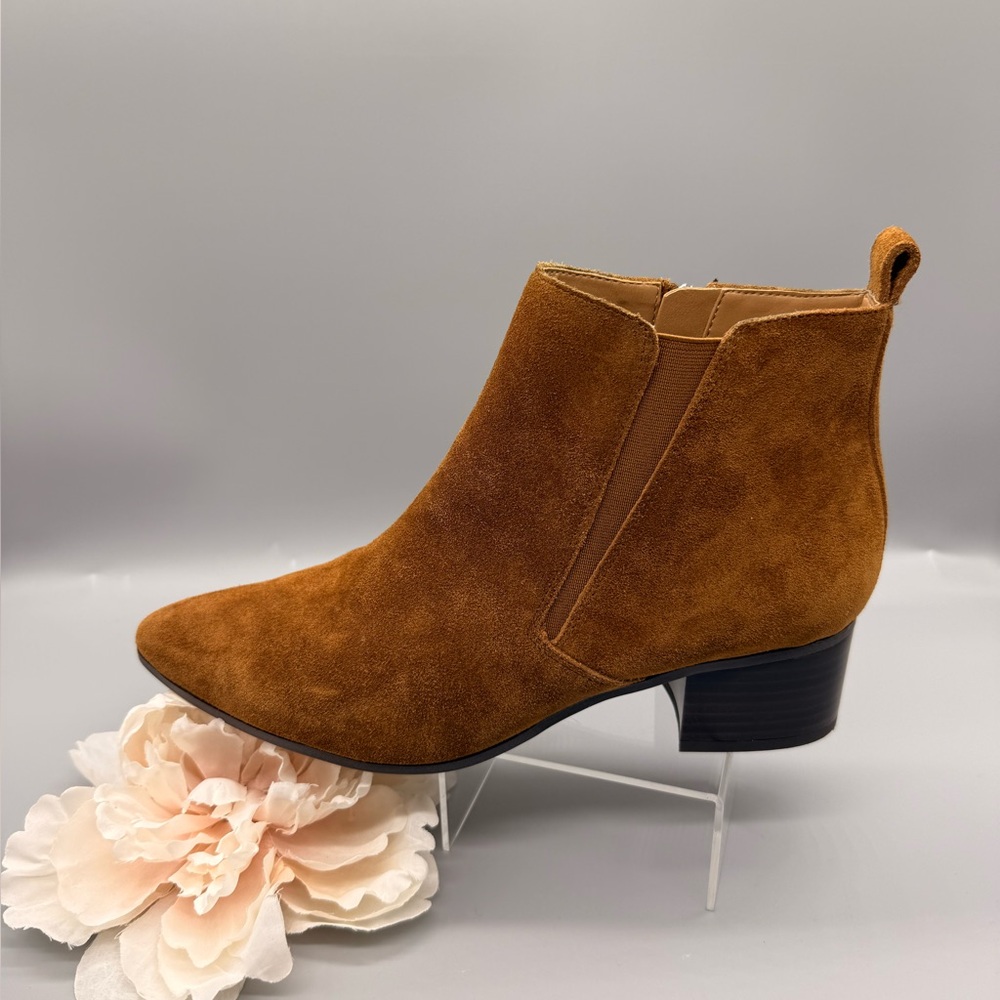 Franco Sarto Janie3 Brown Suede Ankle Boots
